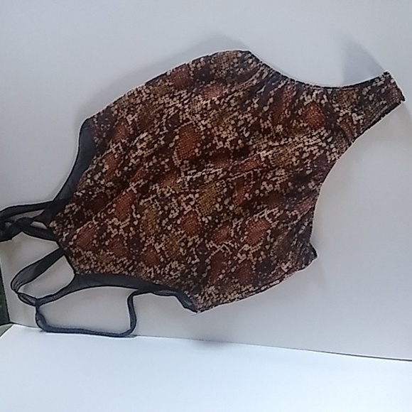 ☆LAST CHANCE☆ NWOT Intimately Free People Nights Out Snakeskin Print Bodysuit - Picture 4 of 8